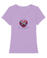 WORK IN PROGRESS - inima ranita / bandajata Tricou mânecă scurtă guler larg fitted Damă Expresser