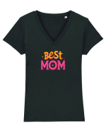 BEST MOM - CEA MAI BUNA MAMA Tricou mânecă scurtă guler V Damă Evoker