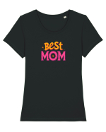 BEST MOM - CEA MAI BUNA MAMA Tricou mânecă scurtă guler larg fitted Damă Expresser
