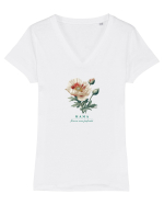 MAMA - FLOAREA MEA PREFERATA Tricou mânecă scurtă guler V Damă Evoker