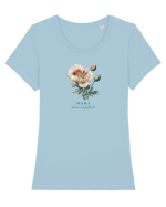 MAMA - FLOAREA MEA PREFERATA Tricou mânecă scurtă guler larg fitted Damă Expresser