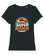 SUPER MAMA 2 Tricou mânecă scurtă guler larg fitted Damă Expresser