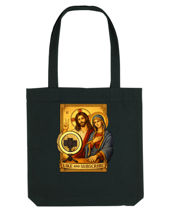 Funny Jesus Mary Influencer Black