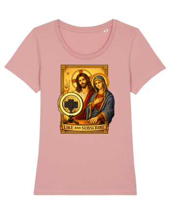 Funny Jesus Mary Influencer Canyon Pink