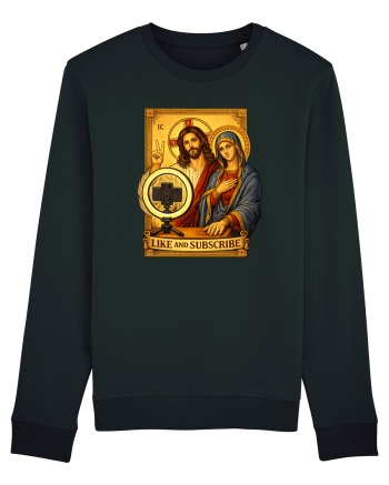 Funny Jesus Mary Influencer Black