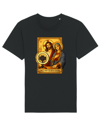 Funny Jesus Mary Influencer Black