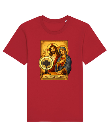 Funny Jesus Mary Influencer Red