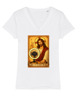 Jesus Influencer Tricou mânecă scurtă guler V Damă Evoker