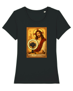 Jesus Influencer Tricou mânecă scurtă guler larg fitted Damă Expresser