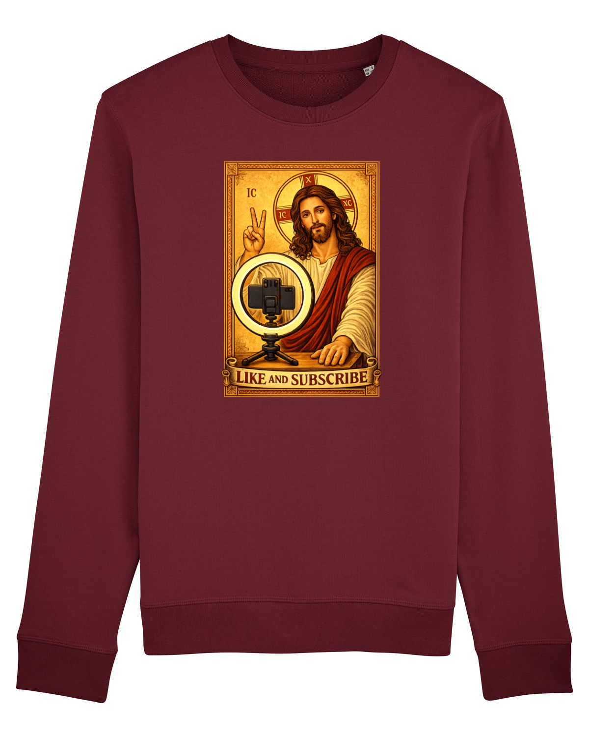 Bluză mânecă lungă Unisex Rise Burgundy