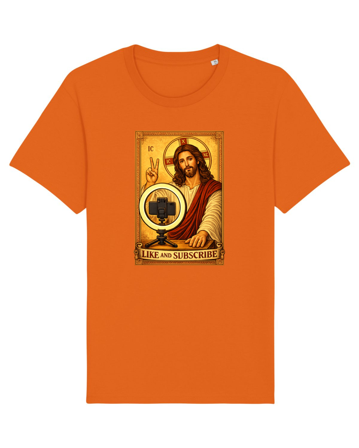 Tricou mânecă scurtă Unisex Rocker Bright Orange