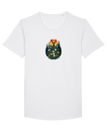CERB CARPATIN - PRIMAVARA - MUNTI - BRAZI -SOARE Tricou mânecă scurtă guler larg Bărbat Skater