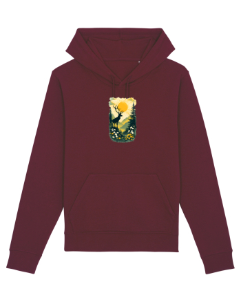CERB CARPATIN - PRIMAVARA - MUNTI - BRAZI -SOARE 2 Burgundy
