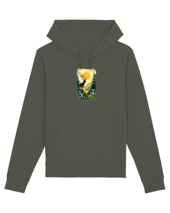 CERB CARPATIN - PRIMAVARA - MUNTI - BRAZI -SOARE 2 Khaki