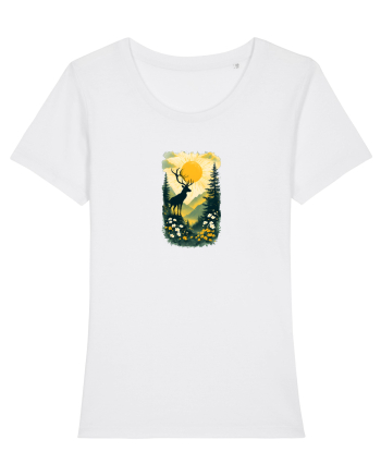 CERB CARPATIN - PRIMAVARA - MUNTI - BRAZI -SOARE 2 White