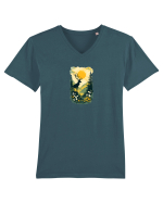 CERB CARPATIN - PRIMAVARA - MUNTI - BRAZI -SOARE 2 Tricou mânecă scurtă guler V Bărbat Presenter