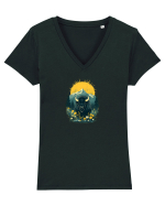 ZIMBRU - PRIMAVARA - MUNTI - BRAZI -SOARE  Tricou mânecă scurtă guler V Damă Evoker
