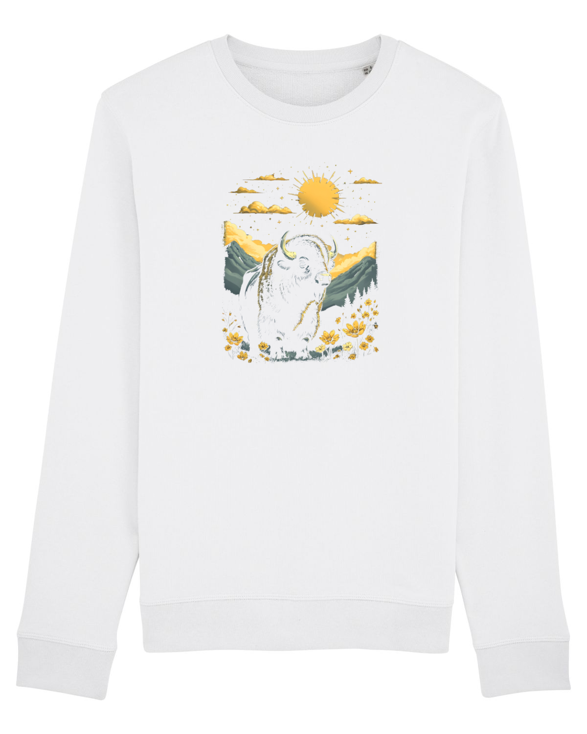 Bluză mânecă lungă Unisex Rise White
