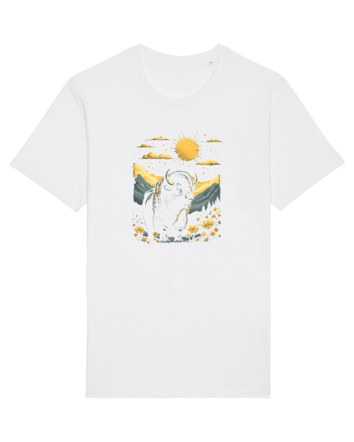 Tricou mânecă scurtă Unisex Rocker White