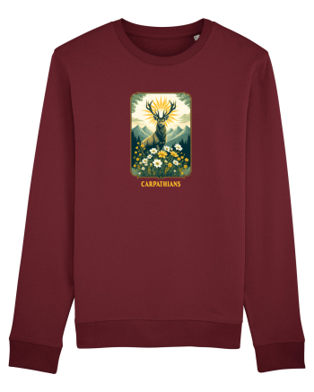 CERB - PRIMAVARA - MUNTI - CARPATHIANS -  BRAZI -SOARE  3 Burgundy