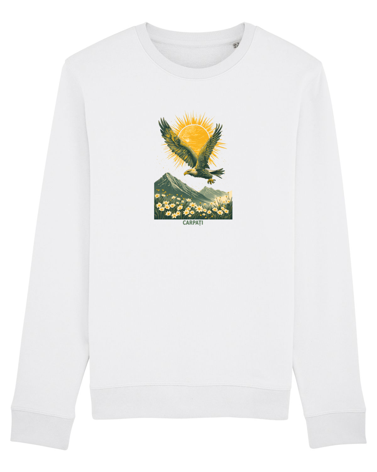 Bluză mânecă lungă Unisex Rise White