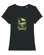 VULTUR - PRIMAVARA - MUNTI - CARPATI -  BRAZI -SOARE  4 Tricou mânecă scurtă guler larg fitted Damă Expresser