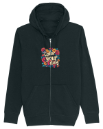 COLOR YOUR DAY - COLOREAZA-TI ZIUA - FLORI - PRIMAVARA Hanorac cu fermoar Unisex Connector