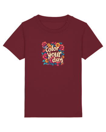 COLOR YOUR DAY - COLOREAZA-TI ZIUA - FLORI - PRIMAVARA Burgundy