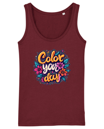 COLOR YOUR DAY - COLOREAZA-TI ZIUA - FLORI - PRIMAVARA 2 Burgundy