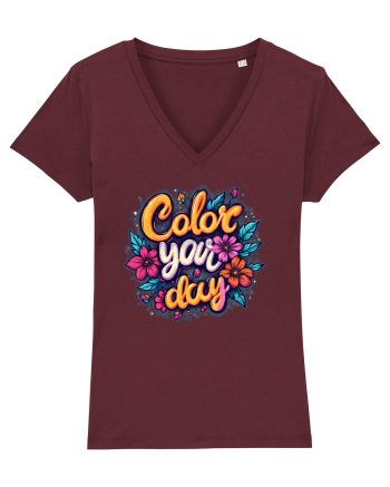 COLOR YOUR DAY - COLOREAZA-TI ZIUA - FLORI - PRIMAVARA 2 Burgundy