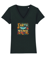 EARTH MAMA - MAMA PAMANT 2 Tricou mânecă scurtă guler V Damă Evoker