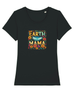 EARTH MAMA - MAMA PAMANT 2 Tricou mânecă scurtă guler larg fitted Damă Expresser