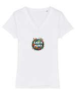 EARTH MAMA - MAMA PAMANT 3 Tricou mânecă scurtă guler V Damă Evoker