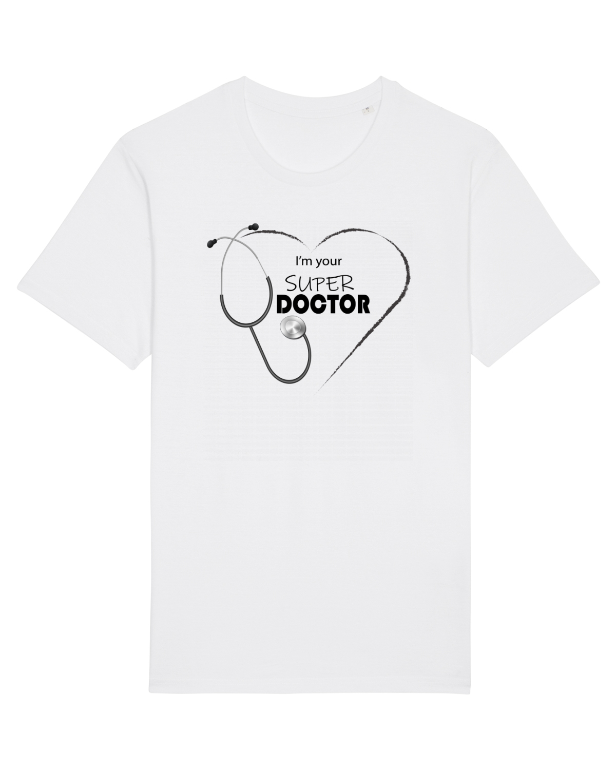 Tricou mânecă scurtă Unisex Rocker White