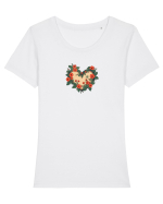PRIMAVARA INIMA - - HARU - TEXT JAPONEZA - STIL JAPONEZ Tricou mânecă scurtă guler larg fitted Damă Expresser