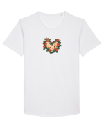 PRIMAVARA INIMA - - HARU - TEXT JAPONEZA - STIL JAPONEZ Tricou mânecă scurtă guler larg Bărbat Skater