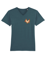 PRIMAVARA INIMA - - HARU - TEXT JAPONEZA - STIL JAPONEZ - lateral Tricou mânecă scurtă guler V Bărbat Presenter