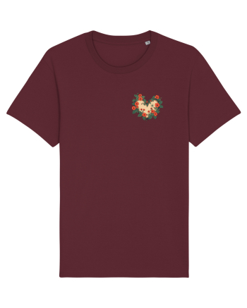 PRIMAVARA INIMA - - HARU - TEXT JAPONEZA - STIL JAPONEZ - lateral Burgundy
