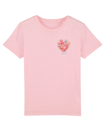 SPRING IS HERE - PRIMAVARA E AICI -  INIMA din FLORI - lateral Cotton Pink