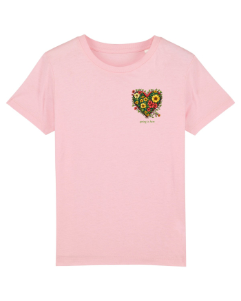 SPRING IS HERE - PRIMAVARA E AICI -  INIMA din FLORI 2 - lateral Cotton Pink