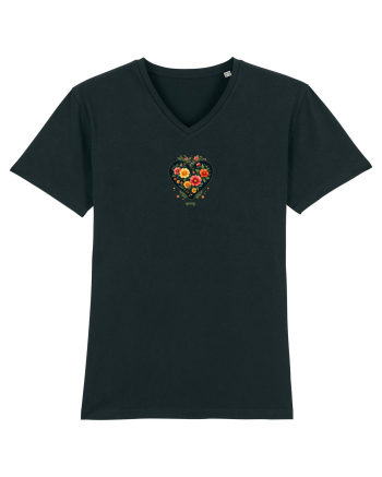 SPRING  - PRIMAVARA -  INIMA din FLORI  Black