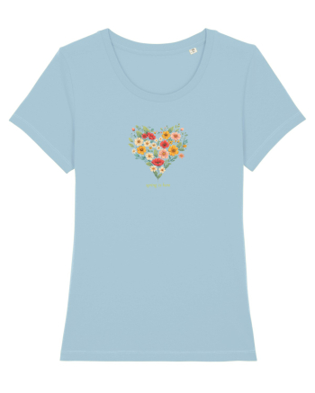 SPRING IS HERE  - PRIMAVARA E AICI -  INIMA din FLORI 3 Sky Blue