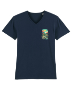 PRIMAVARA FLORI PEISAJ MUNTE - lateral 3 Tricou mânecă scurtă guler V Bărbat Presenter
