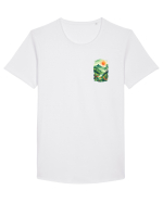 PRIMAVARA FLORI PEISAJ MUNTE -  lateral 2 Tricou mânecă scurtă guler larg Bărbat Skater