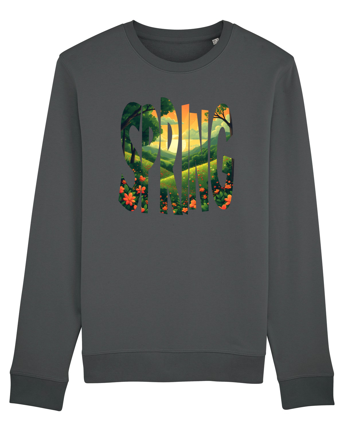 Bluză mânecă lungă Unisex Rise Anthracite