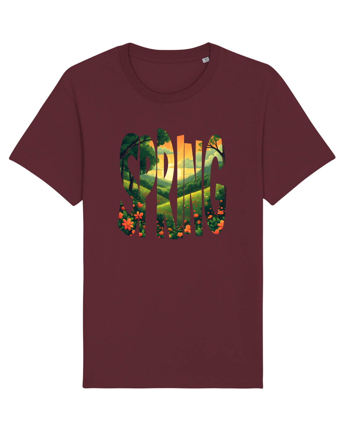 Tricou mânecă scurtă Unisex Rocker Burgundy