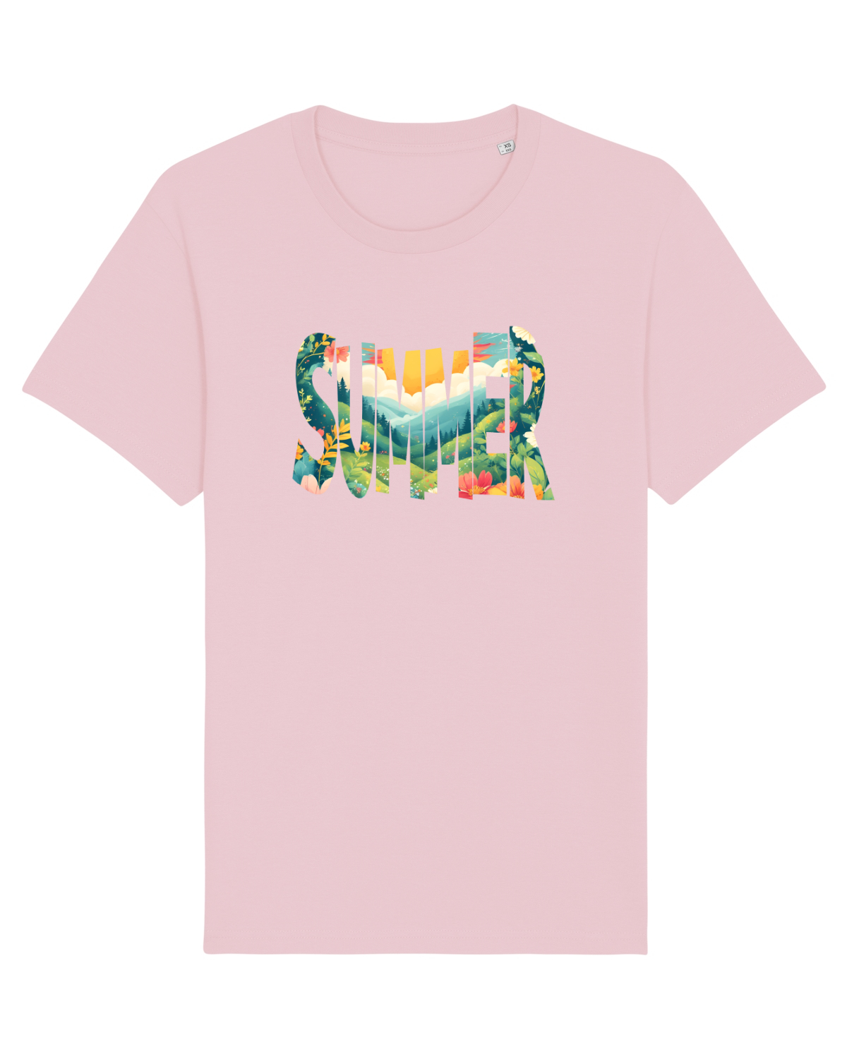 Tricou mânecă scurtă Unisex Rocker Cotton Pink