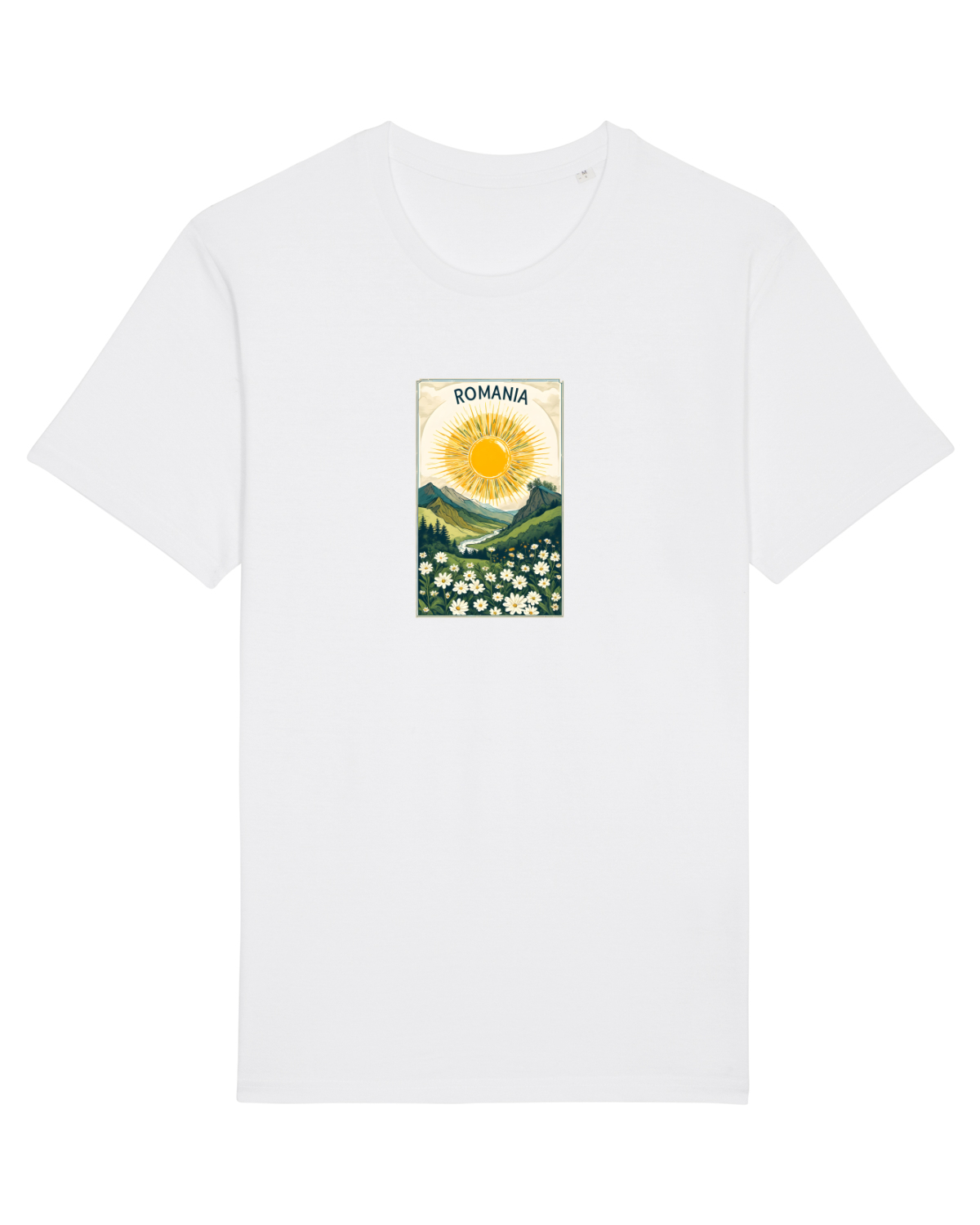 Tricou mânecă scurtă Unisex Rocker White