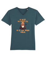 AI GRIJA DE COPIII TAI, EI ITI VOR ALEGE AZILUL - batran 2 Tricou mânecă scurtă guler V Bărbat Presenter