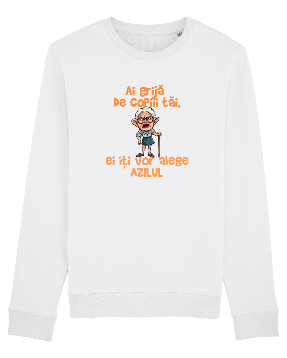 Bluză mânecă lungă Unisex Rise White